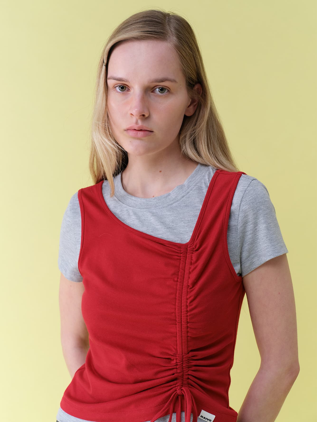Layered Shirring String Top — vue 3