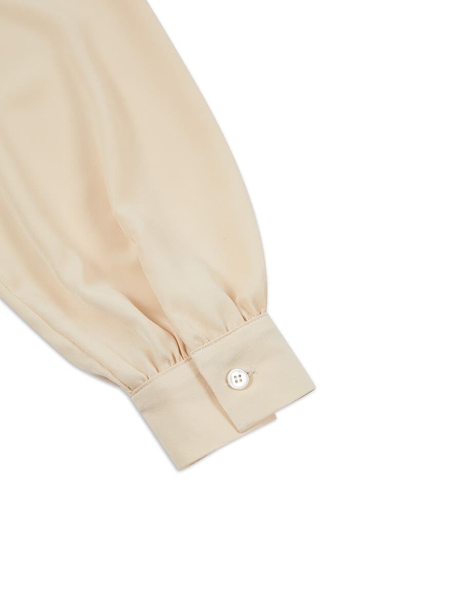 Big Collar Shirt in Beige — vue 11