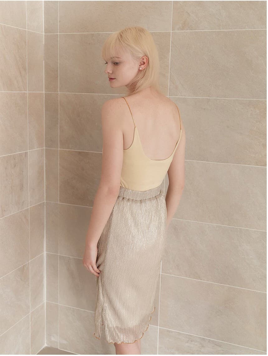 Color Strap Sleeveless Top in Yellow — vue 4
