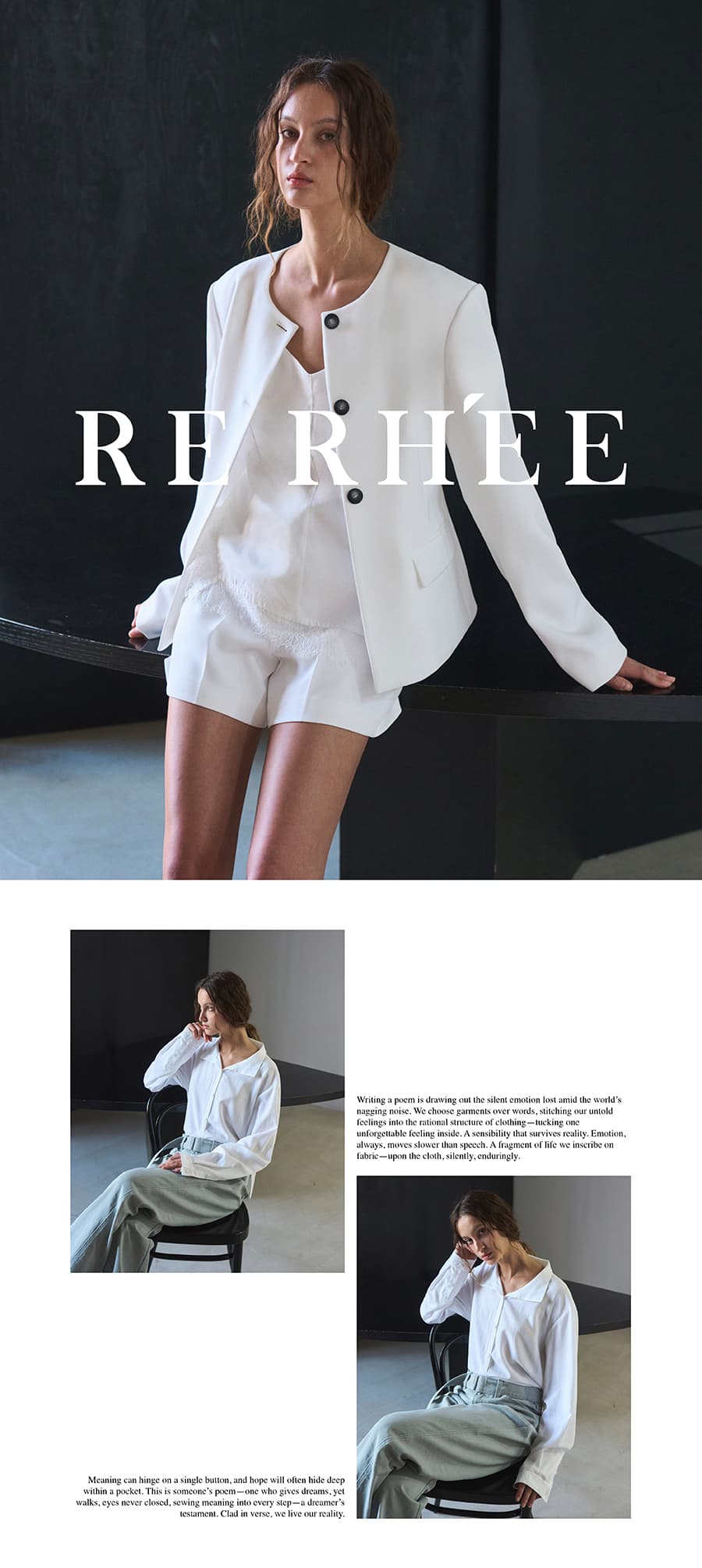 Layered Placket Shirt White — vue 6