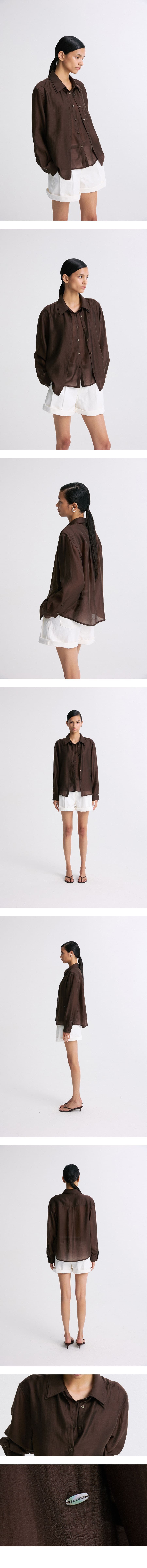 Layered Placket Shirt Truffle — vue 8