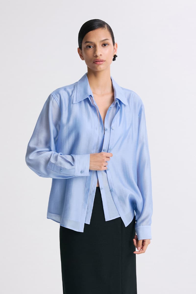 Layered Placket Shirt Cloud — vue 4