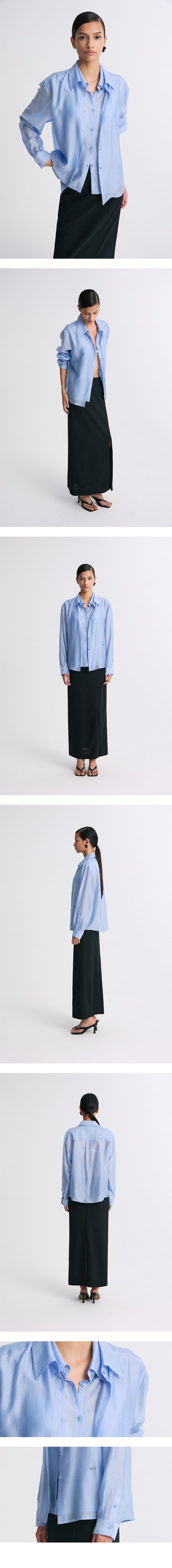 Layered Placket Shirt Cloud — vue 8