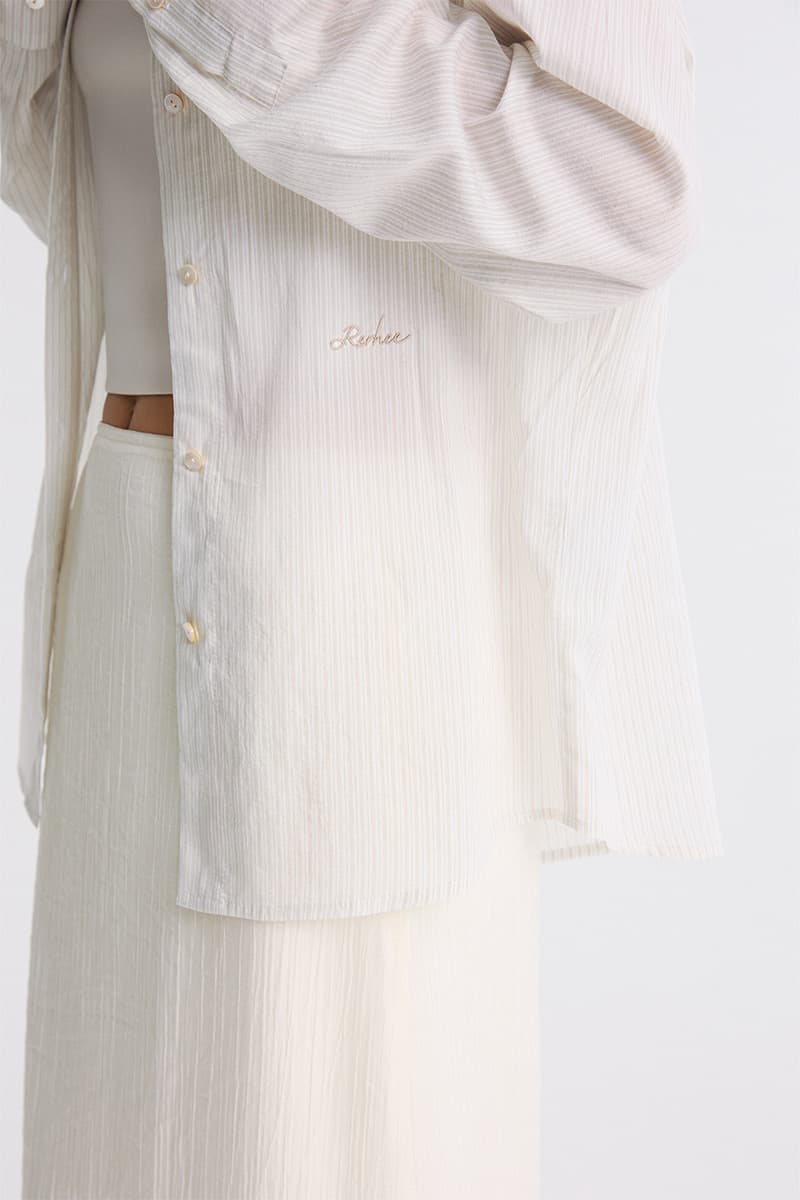 Sheer Striped Shirt Beige Stripe — vue 3