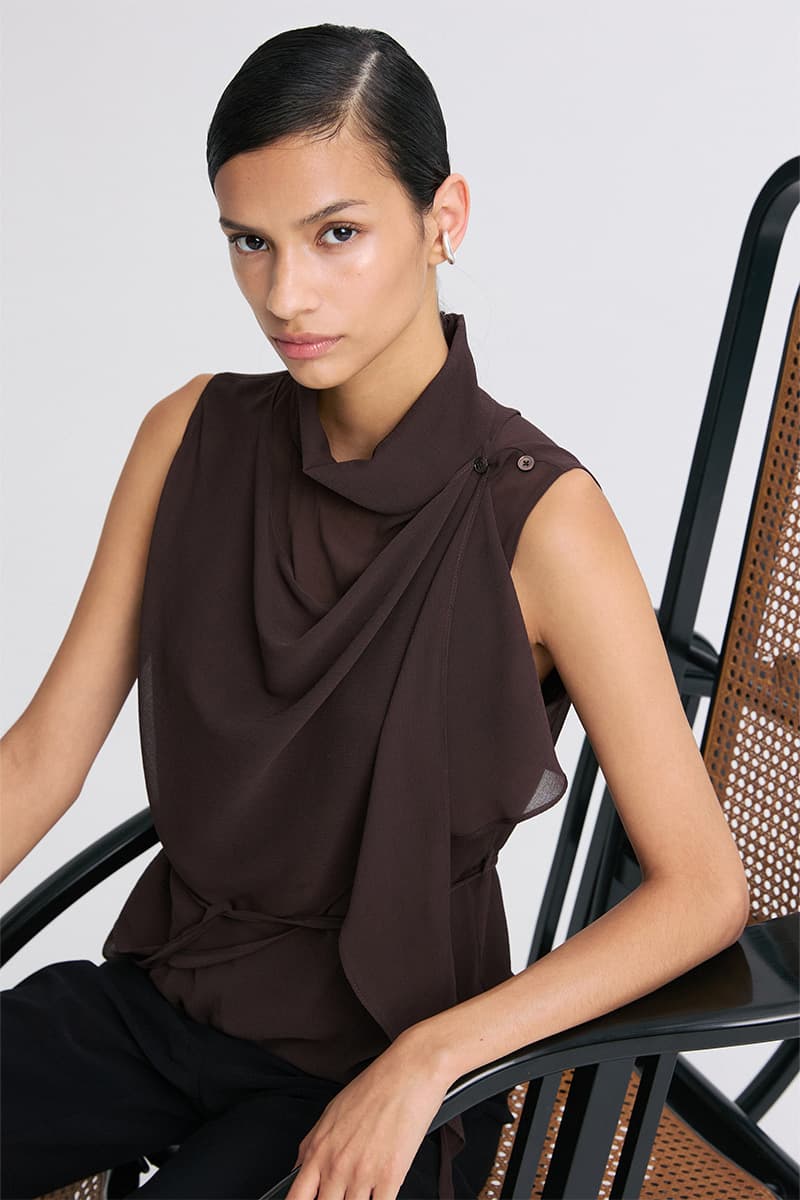 Belted Draped Sleeveless Blouse — vue 3