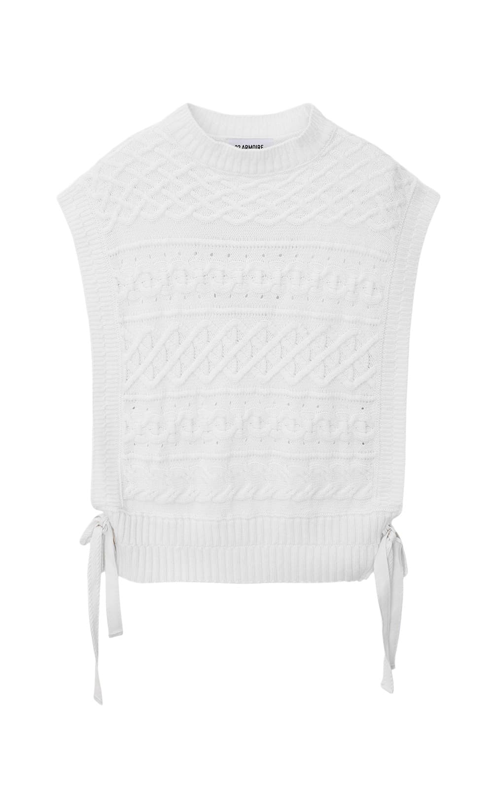Jamie Knit Vest (Cream) — vue 2