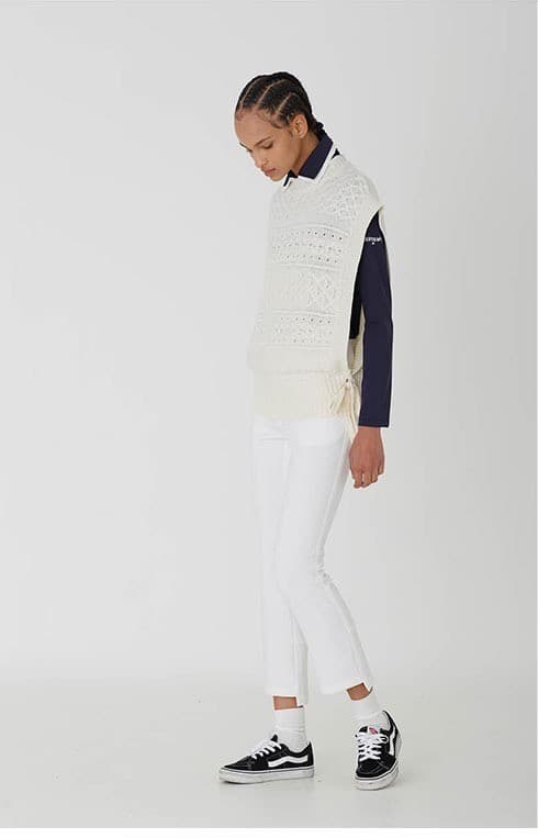 Jamie Knit Vest (Cream) — vue 5