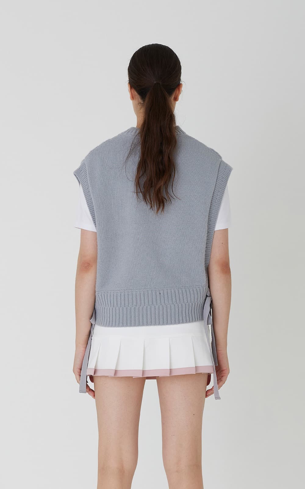 Jamie Knit Vest (Blue) — vue 2