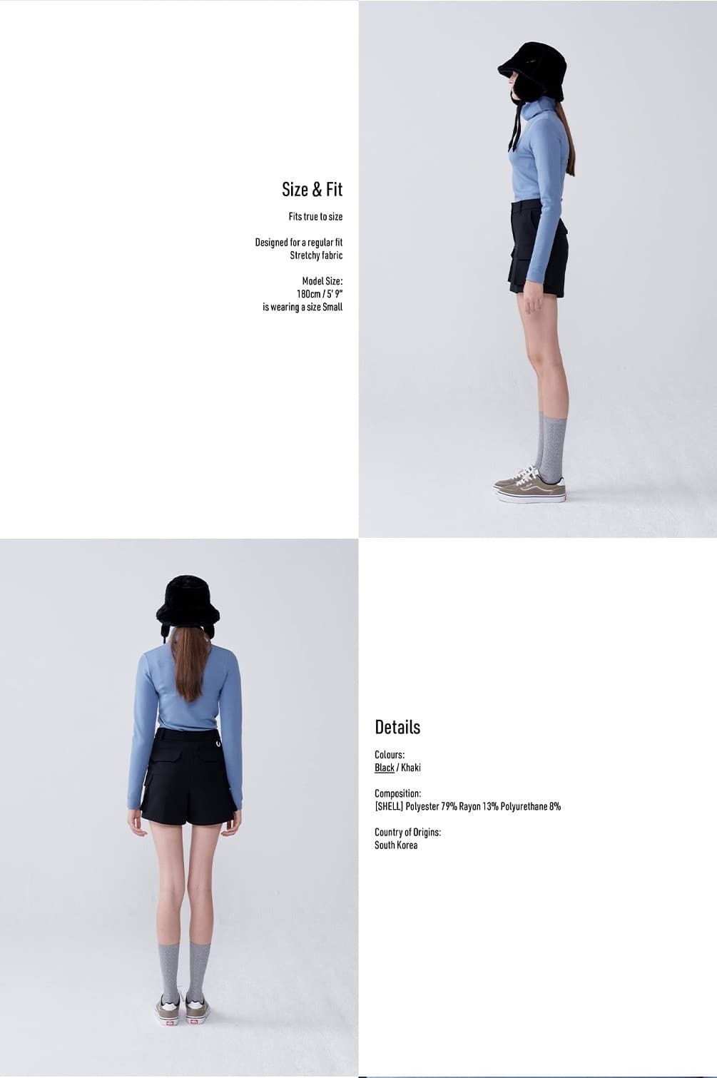 Dylan Shorts (Black) — vue 6