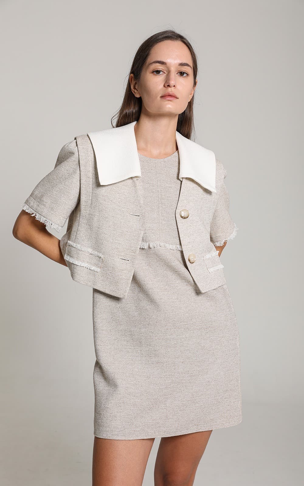 Lania Jacket (Beige) — vue 1