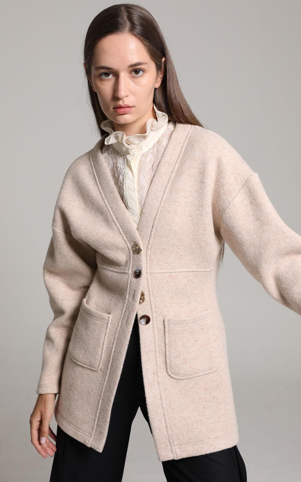 Niloh Cardigan (Pink Beige) — vue 4