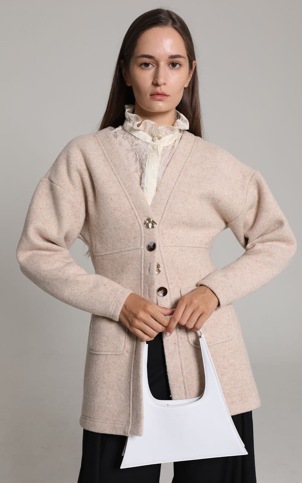 Niloh Cardigan (Pink Beige) — vue 1