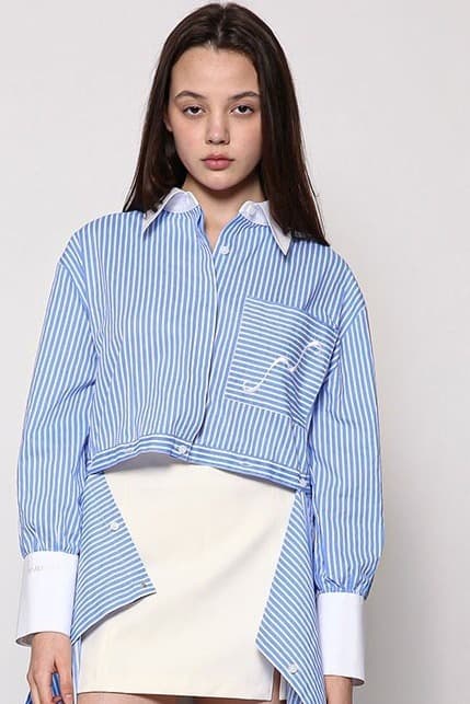Lina Shirt (Blue Stripe) — vue 6