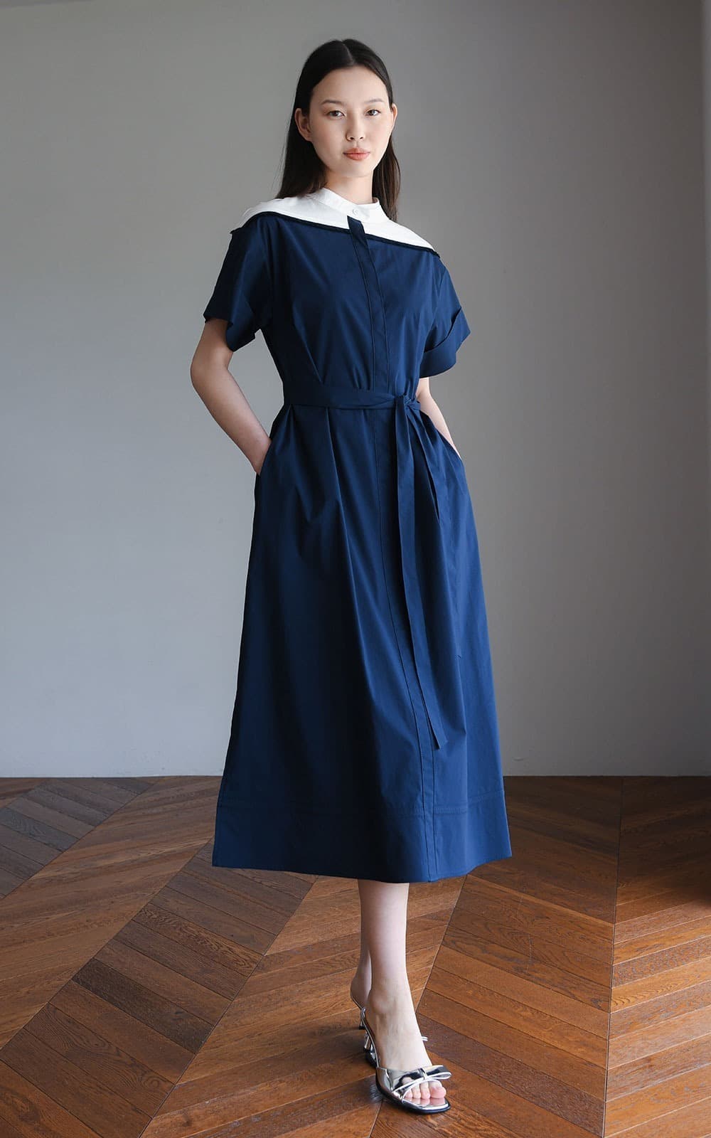Teo Dress (Navy) — vue 1
