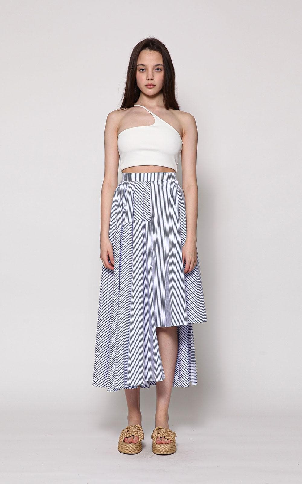 Annabel Skirt (Blue Stripe) — vue 3