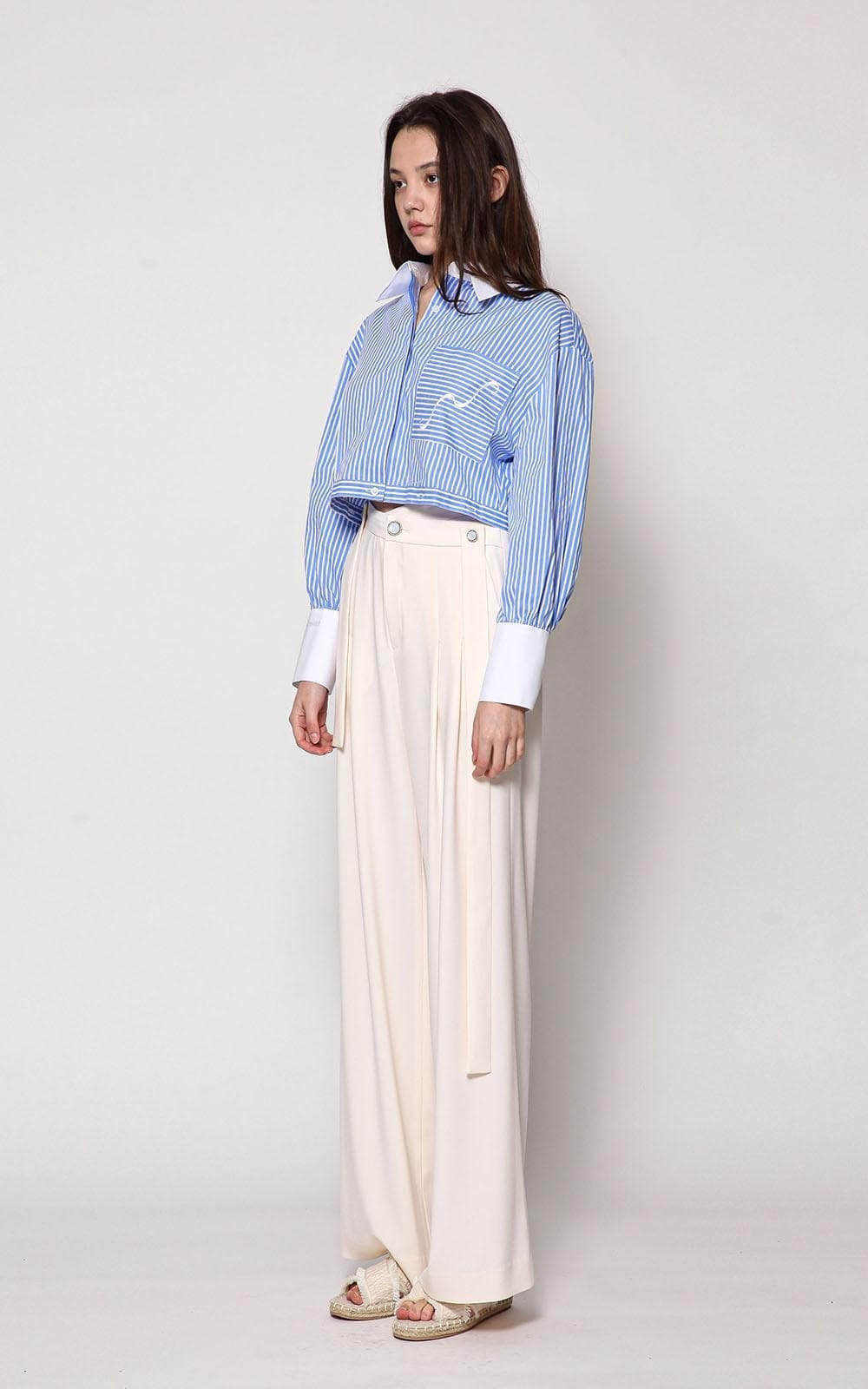 Evelyn Trousers (Cream) — vue 3