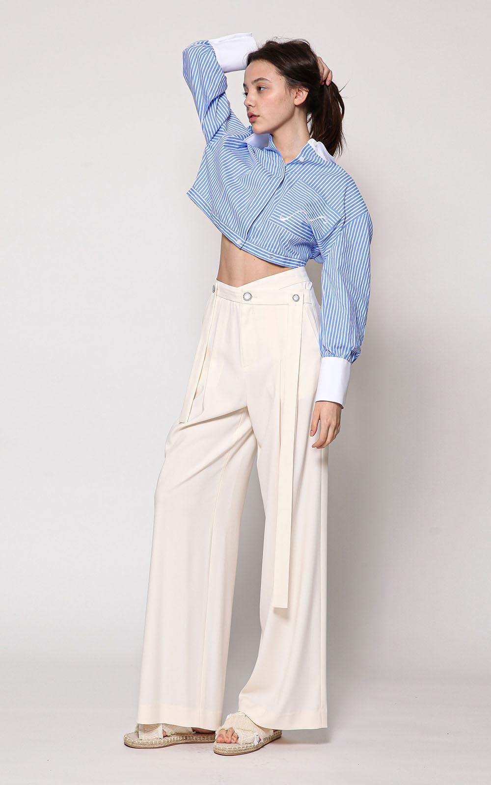 Evelyn Trousers (Cream) — vue 4