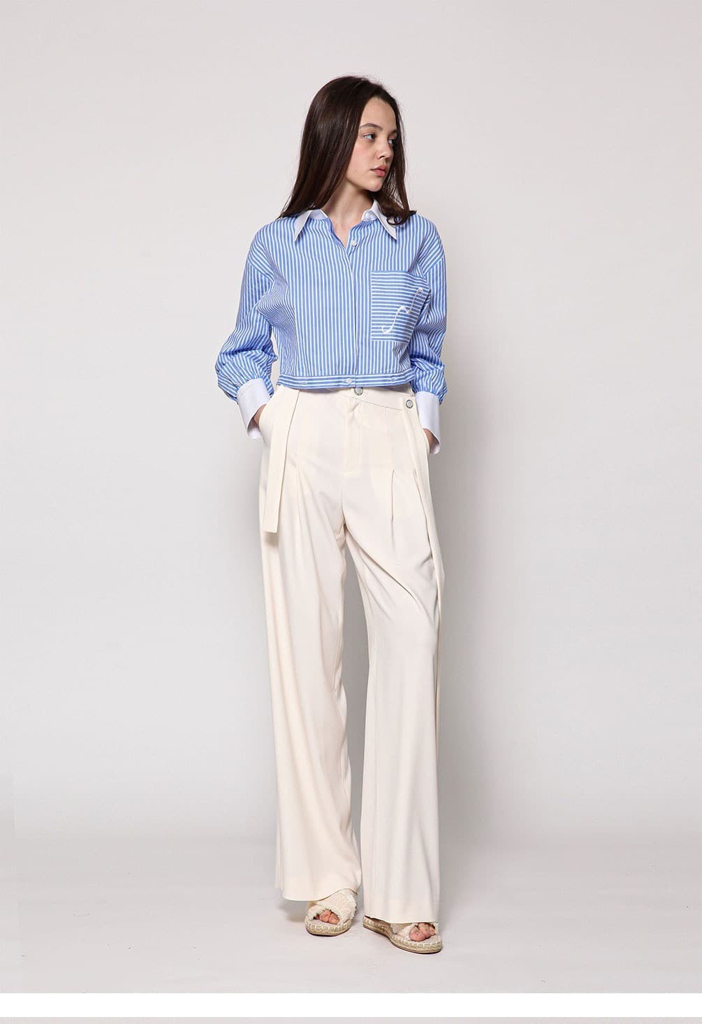 Evelyn Trousers (Cream) — vue 6