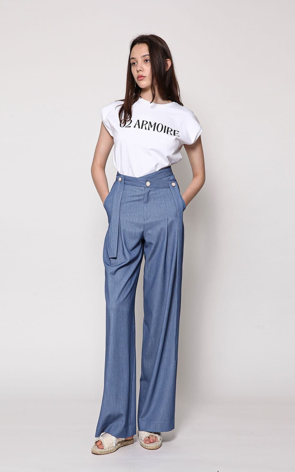 Evelyn Trousers (Light Blue) — vue 1