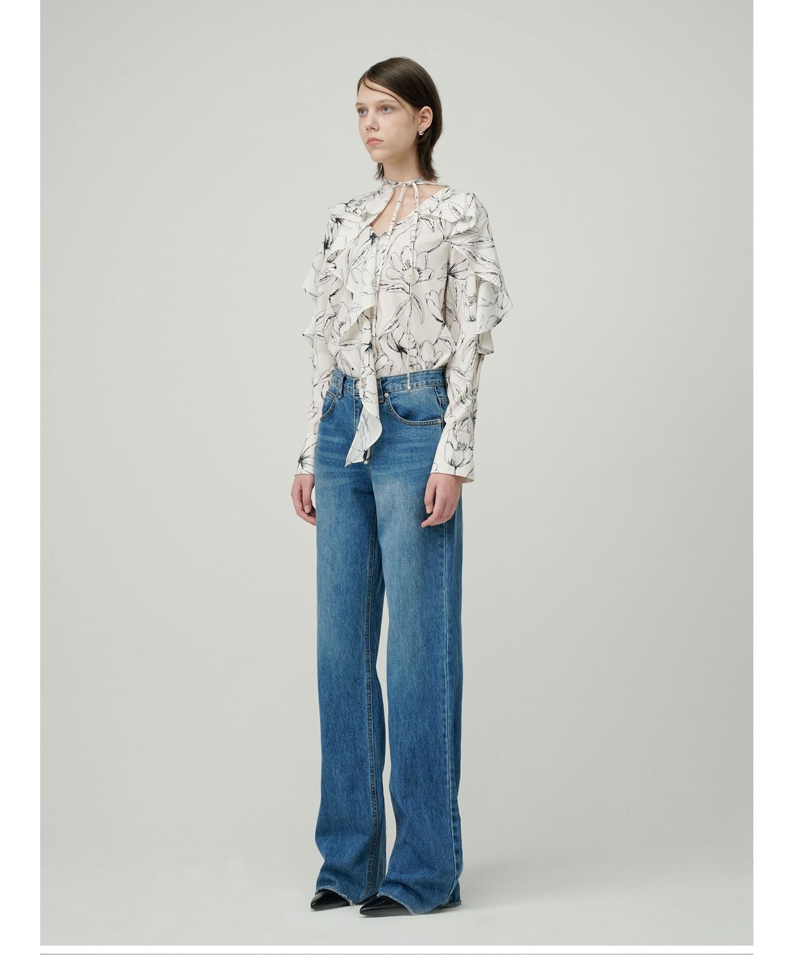 Sera Blouse (Off White Flower) — vue 6