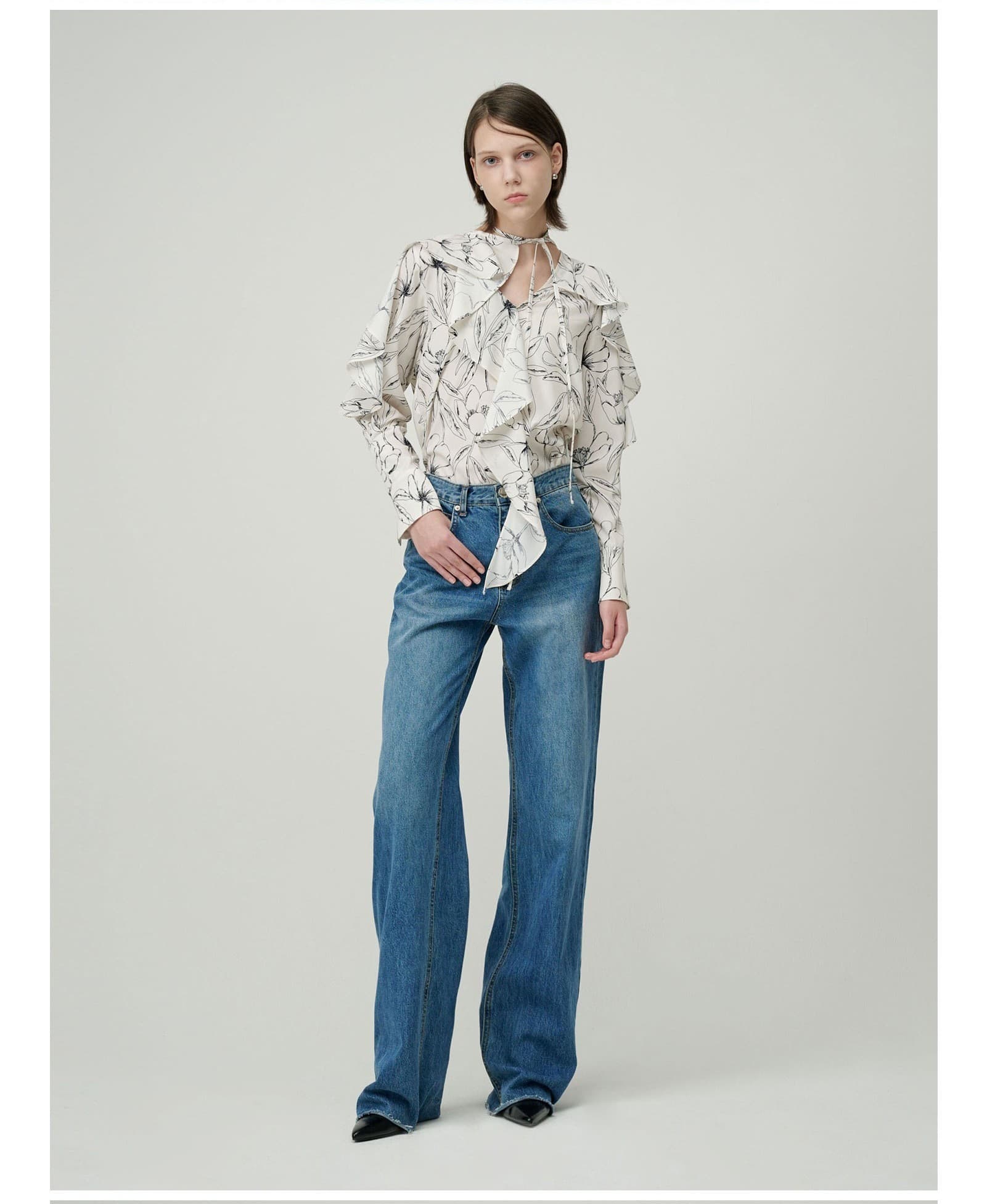 Sera Blouse (Off White Flower) — vue 11