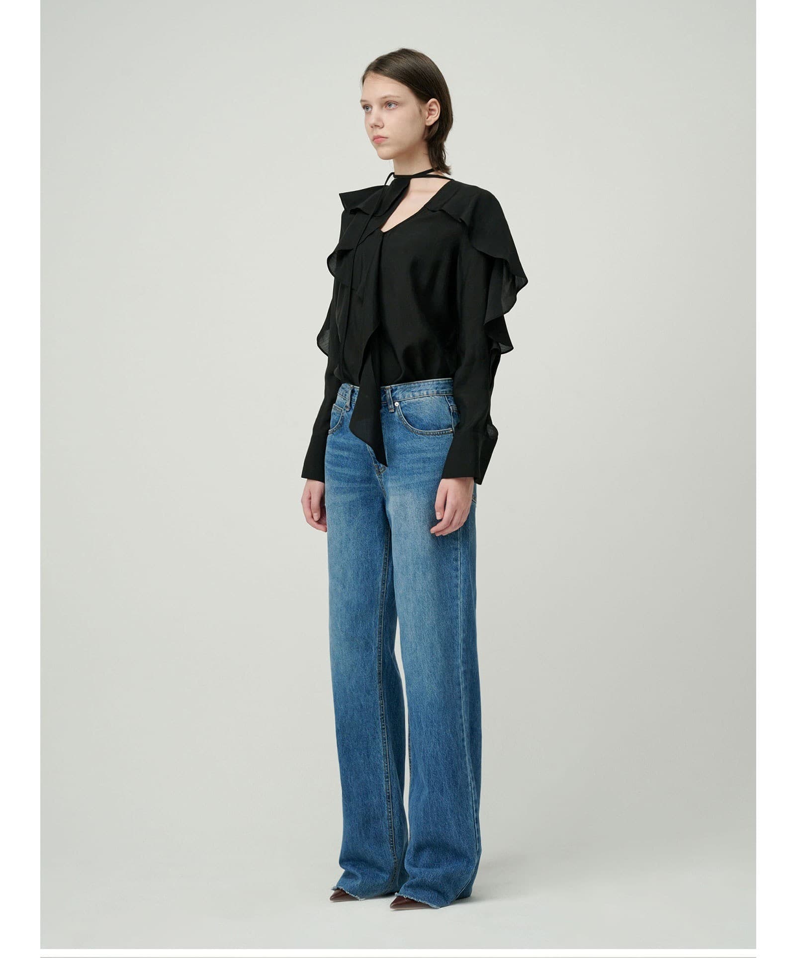 Sera Blouse (Black) — vue 6