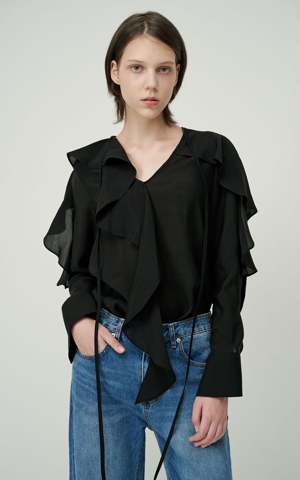 Sera Blouse (Black) — vue 1