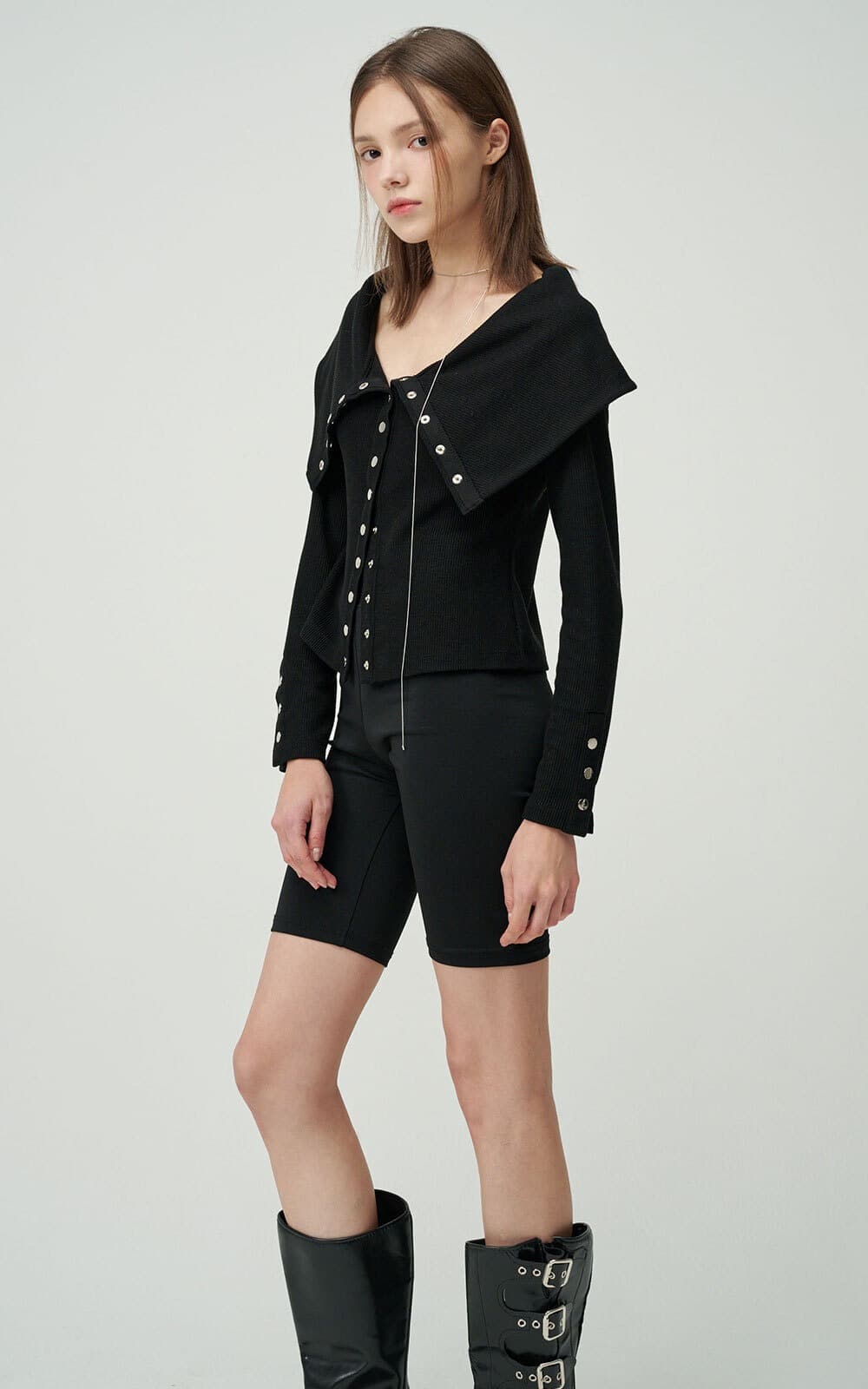 Meave Cardigan (Black) — vue 3