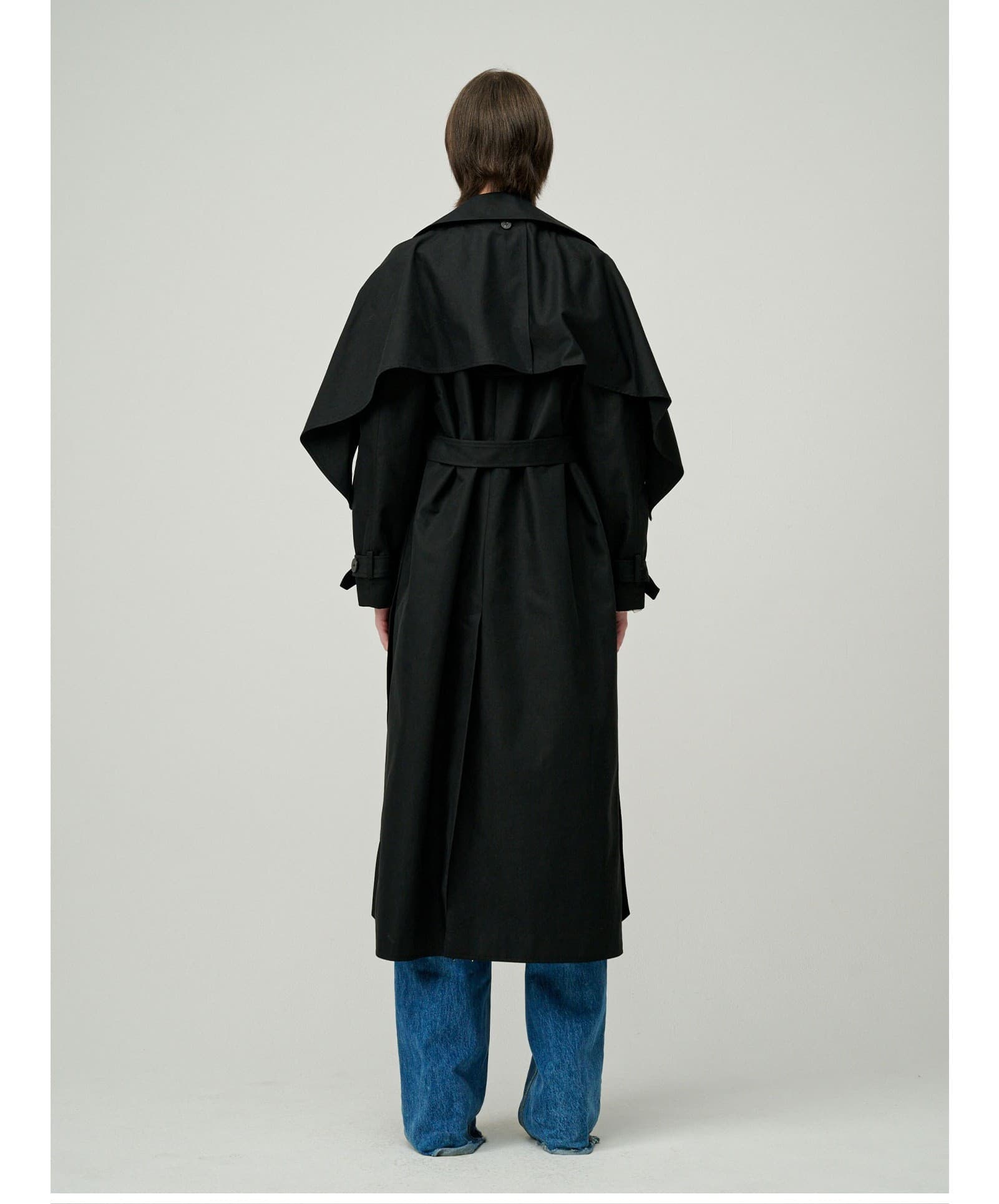 Sonnie Trench Coat (Black) — vue 7