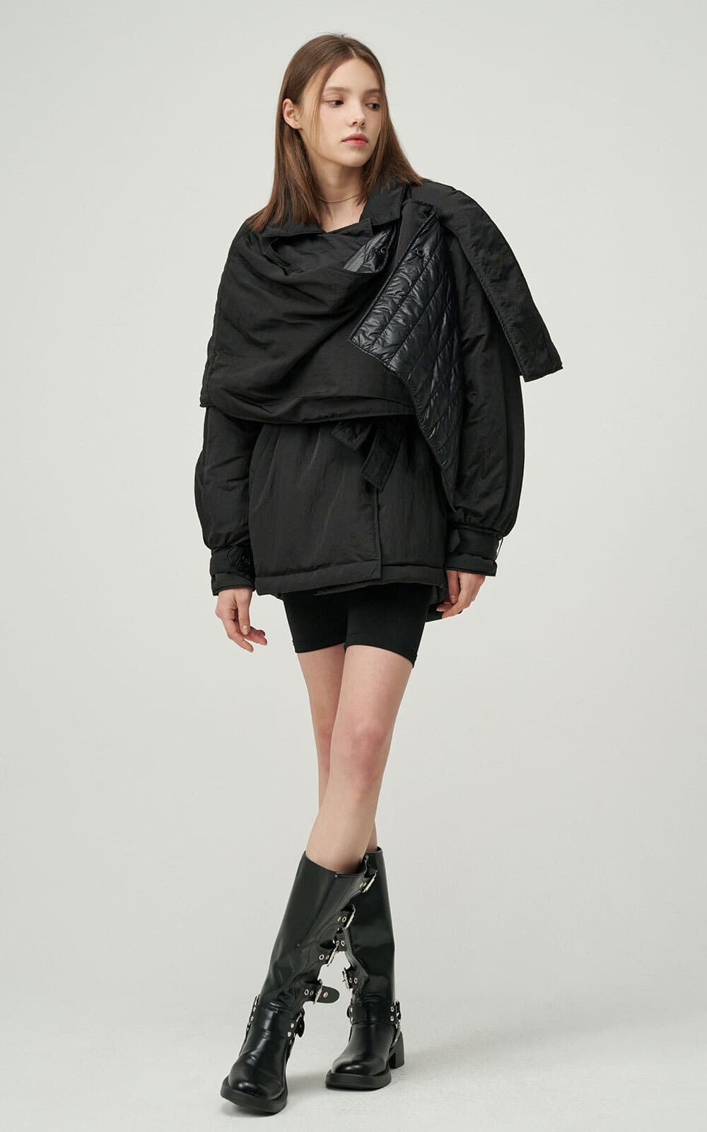 Kannie Puffer Jacket (Black) — vue 3