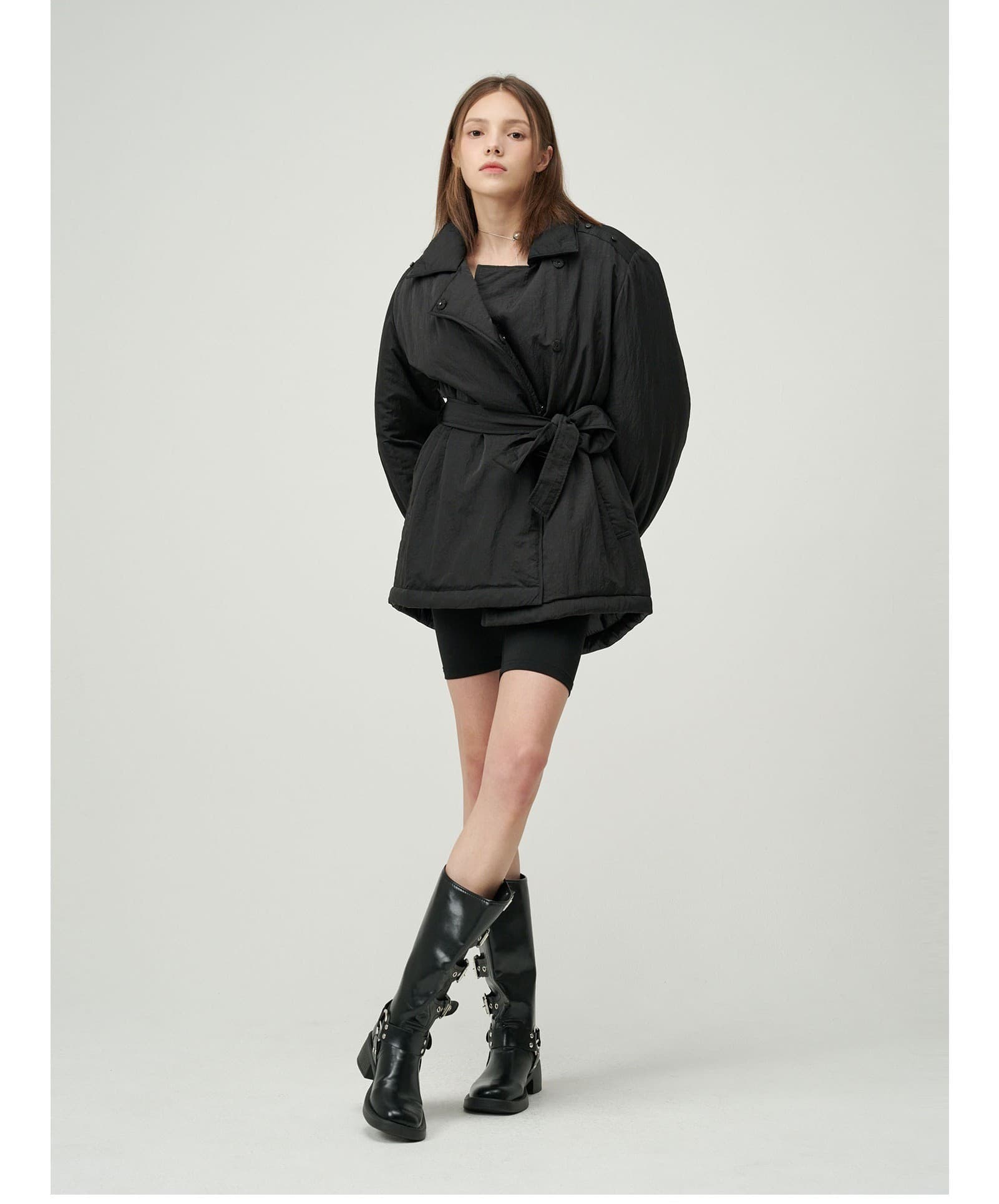 Kannie Puffer Jacket (Black) — vue 8
