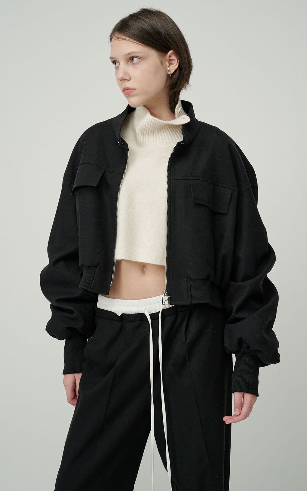 Jamie Padded Jacket (Black) — vue 3