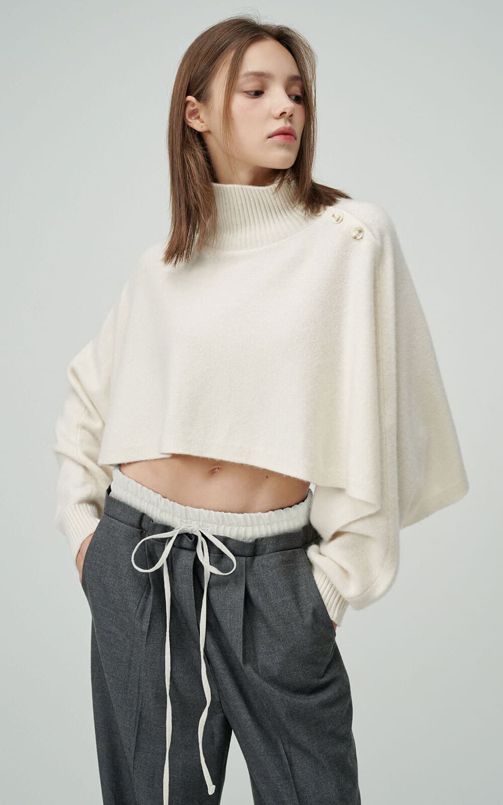 Ruby Cashmere Knit (Off White) — vue 2