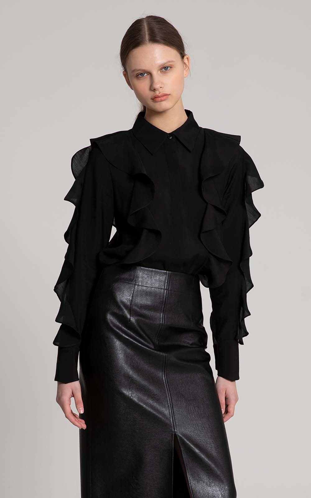 Selene Blouse (Black) — vue 1
