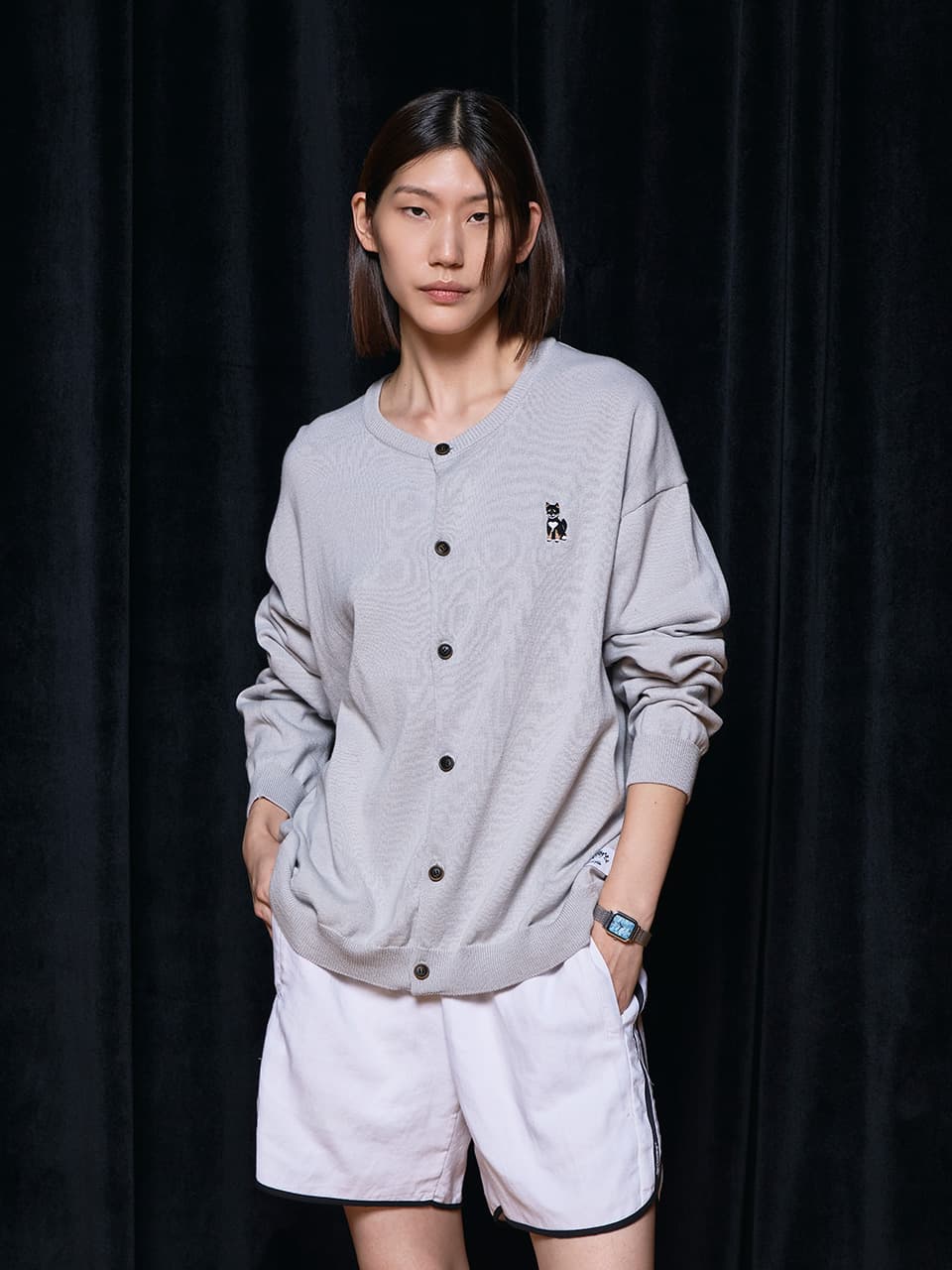 Kent Cardigan (Light Grey) — vue 13