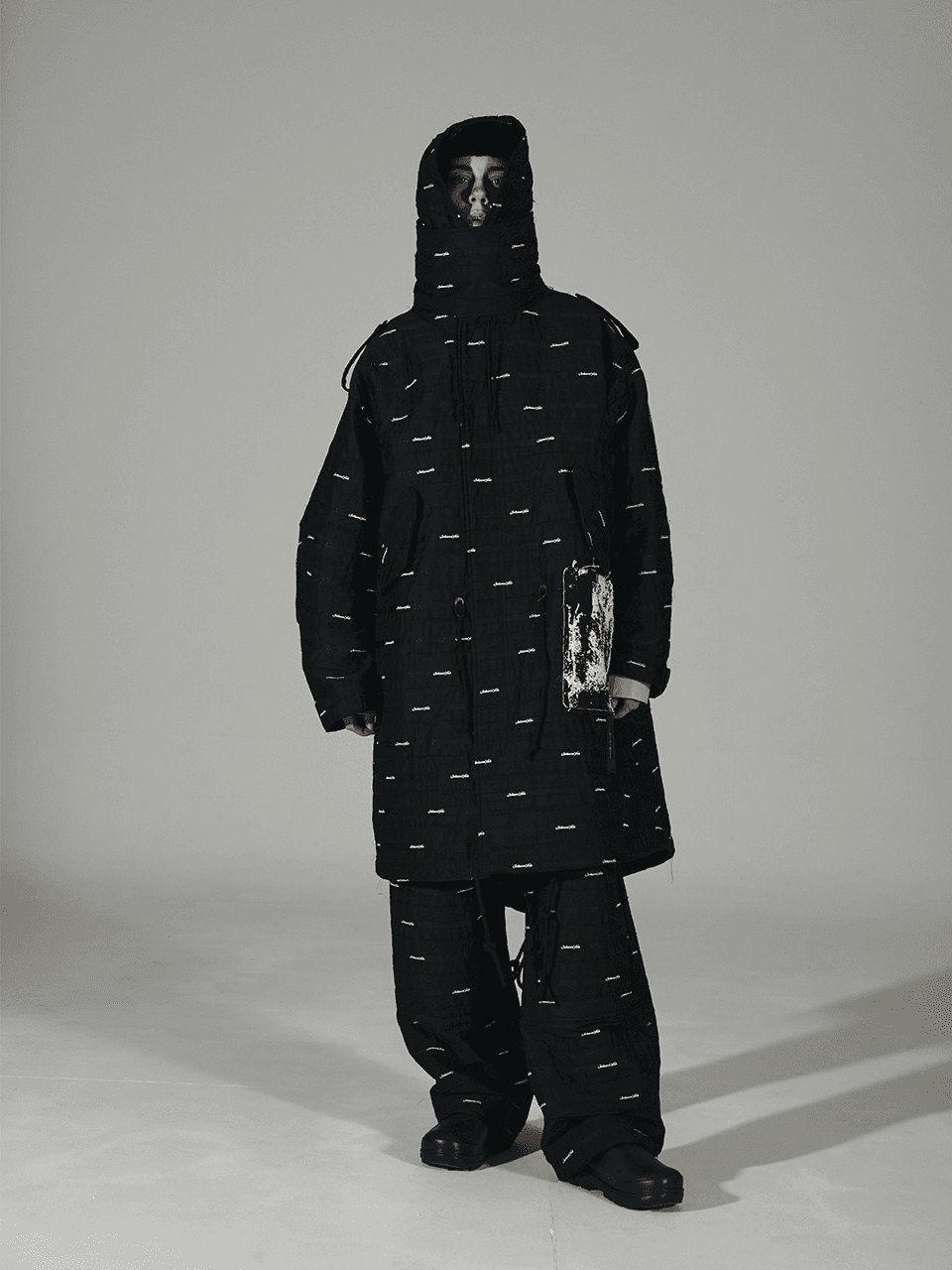 Fishtail Long Parka (Black) — vue 6
