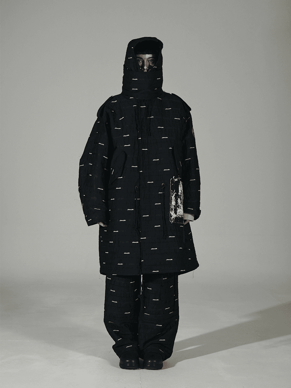 Fishtail Long Parka (Black) — vue 1