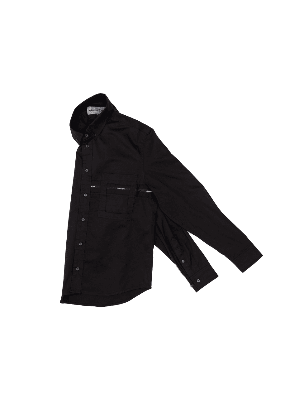 Cotton Tapped Shirt (Black) — vue 3
