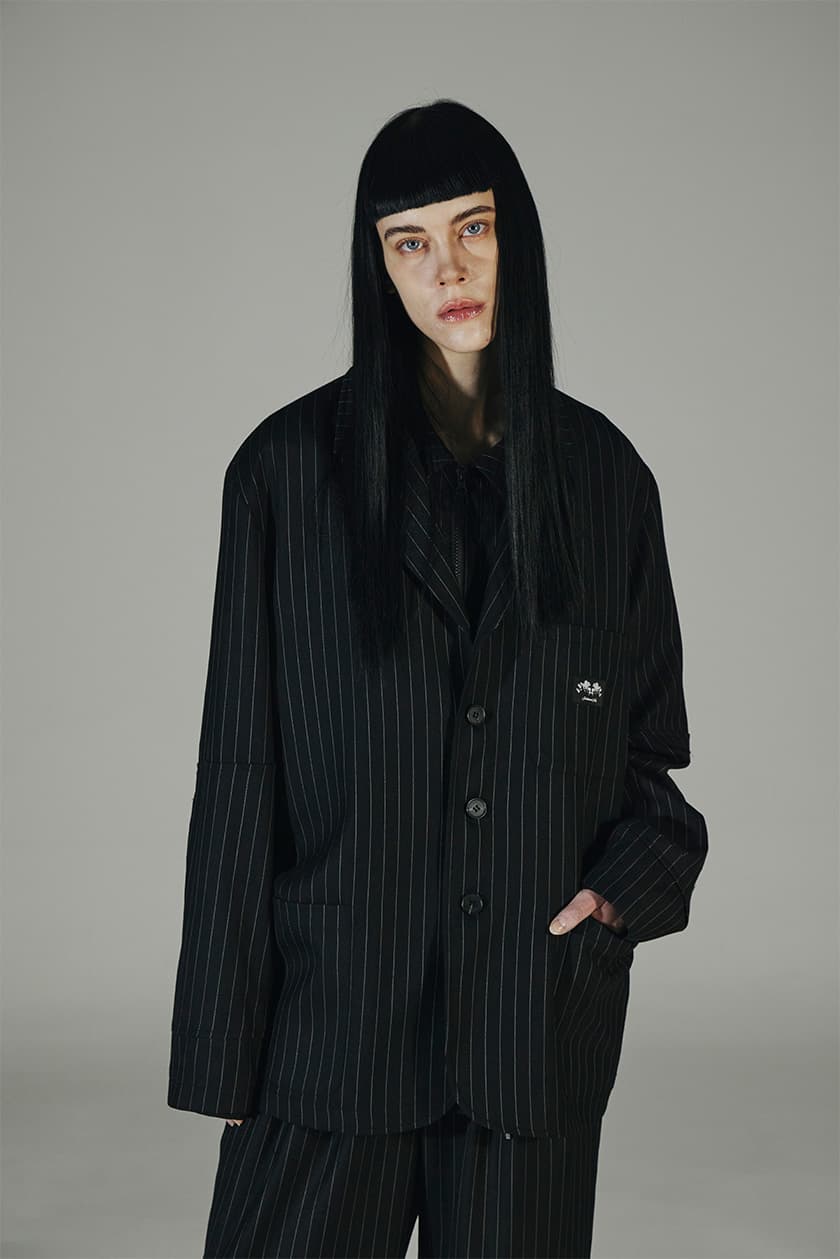 Striped Wool Jacket (Black) — vue 5