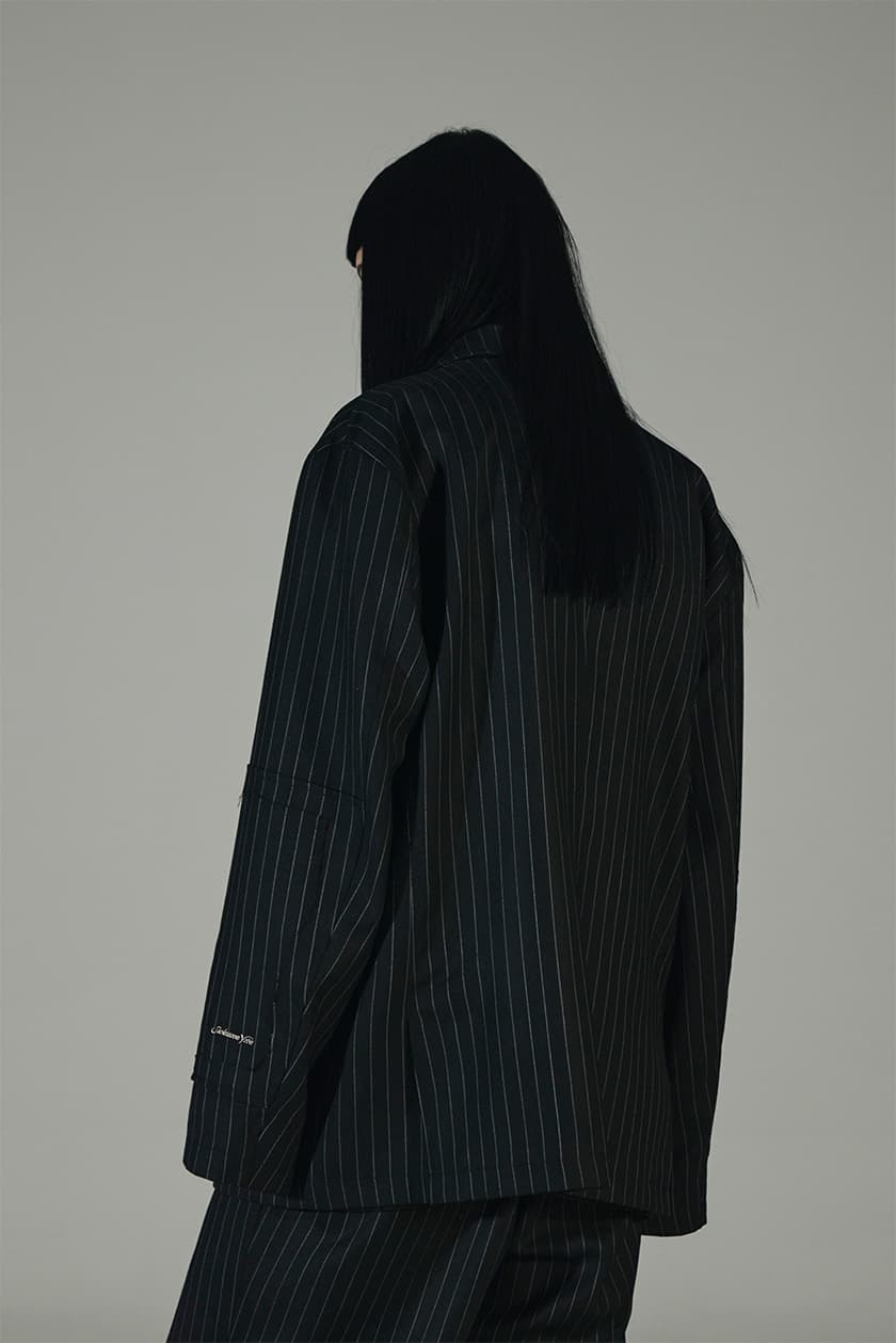 Striped Wool Jacket (Black) — vue 6