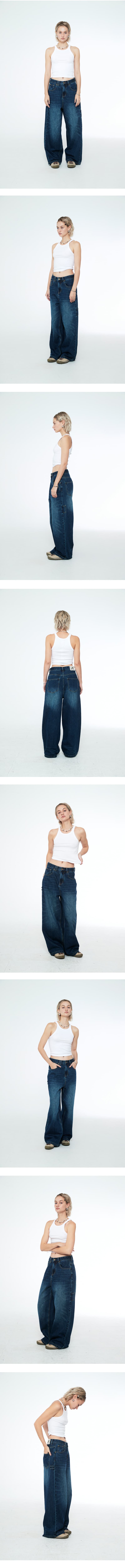 Daily Boy Wide Denim Pants Ocean Blue — vue 7