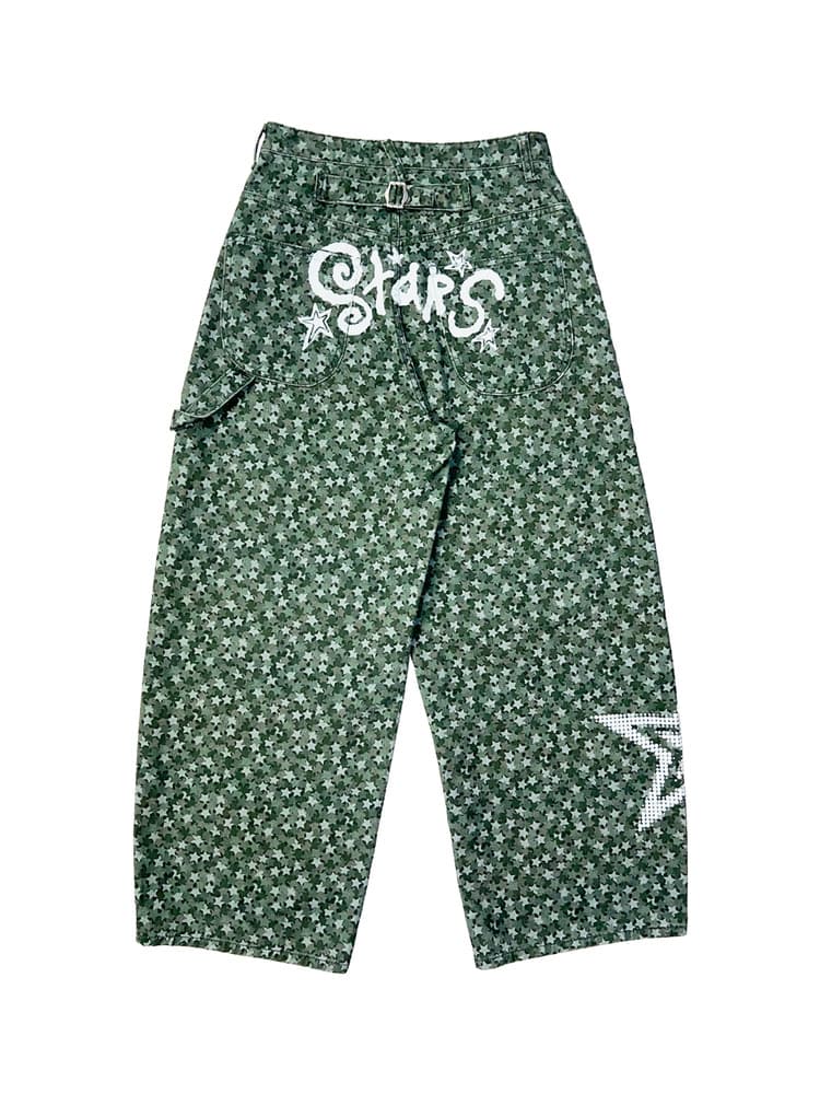 Star Camouflage Cotton Pants Khaki — vue 3