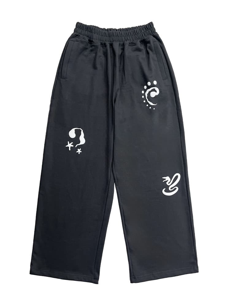 Symbol Embossed Sweat Pants Charcoal — vue 1