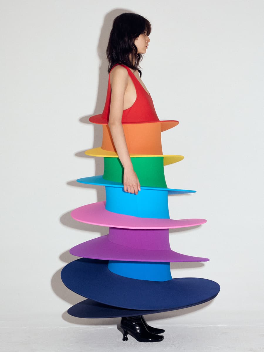 Helter Skelter Dress in Rainbow — vue 5