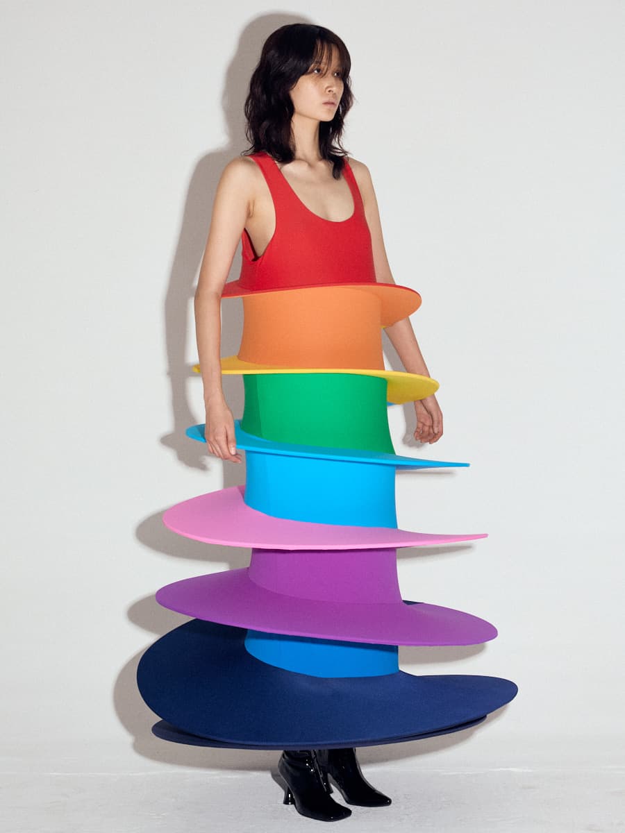 Helter Skelter Dress in Rainbow — vue 6