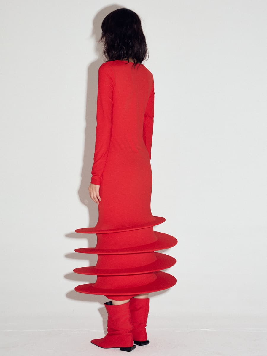 Typhoon Dress in Red — vue 5