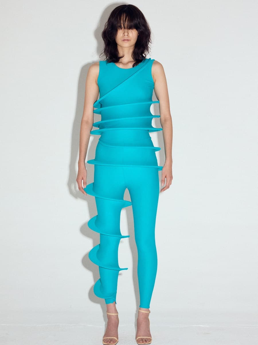 Slinky Leggings in Dark Turquoise — vue 1