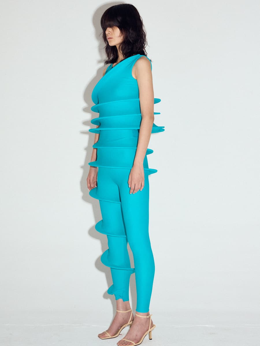 Slinky Top in Dark Turquoise — vue 4
