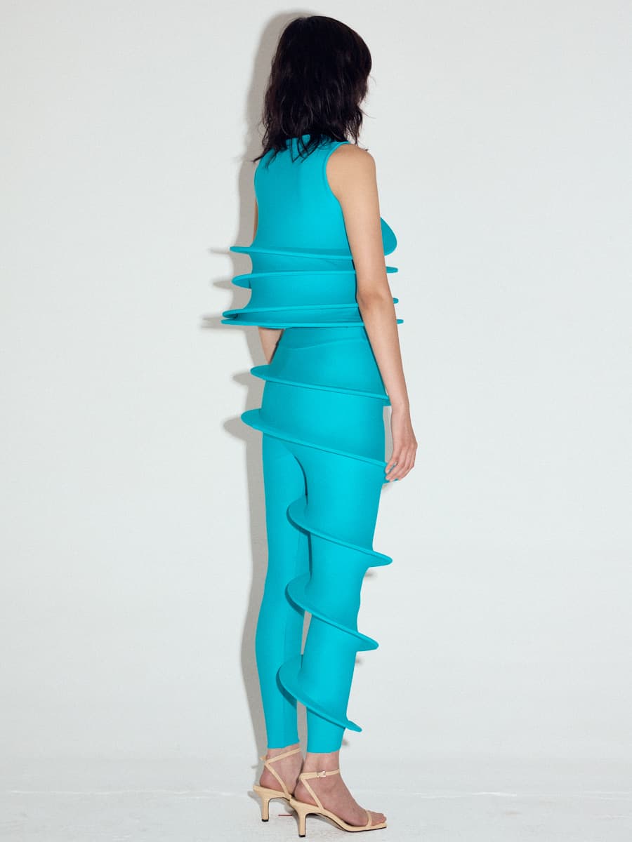 Slinky Top in Dark Turquoise — vue 5