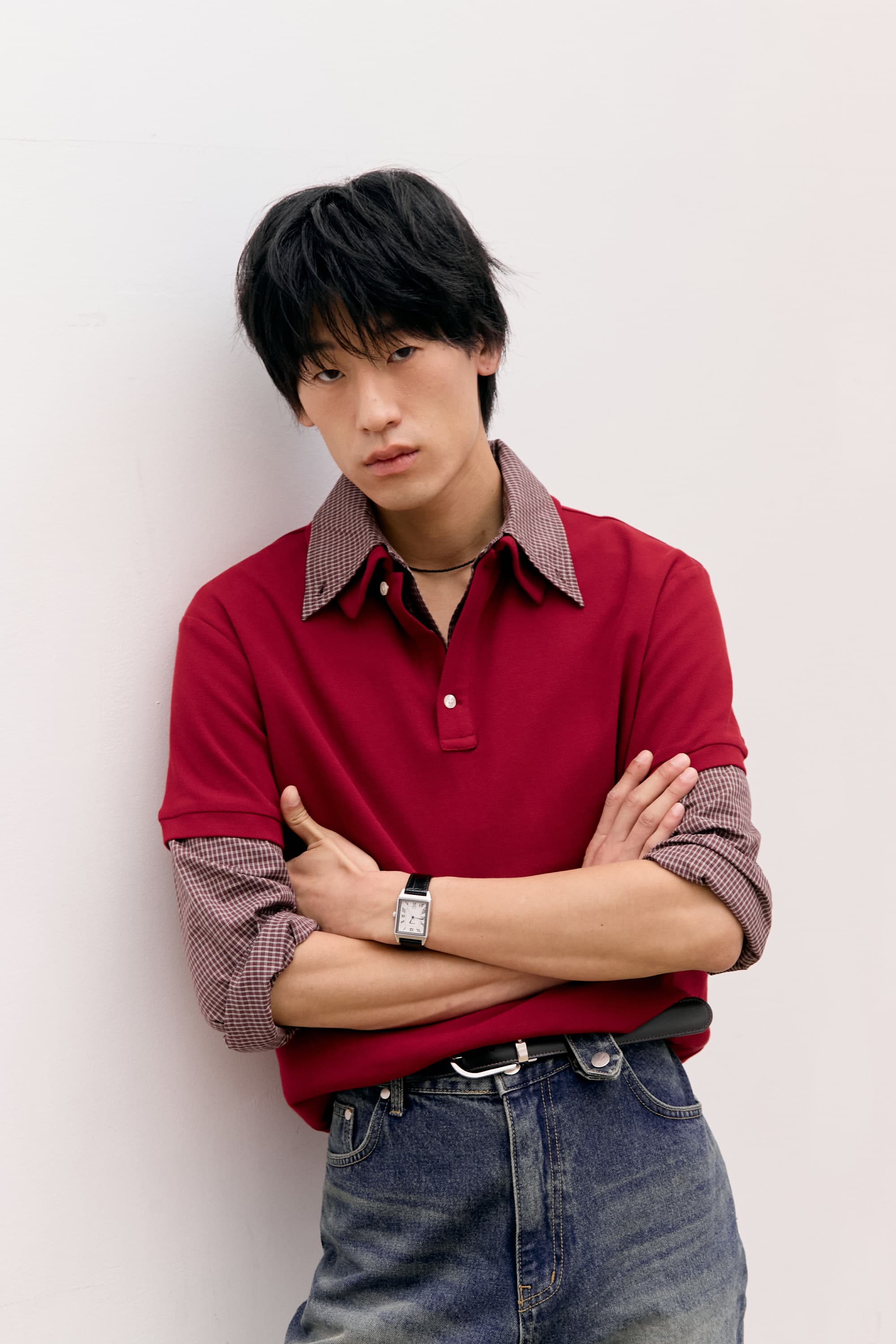 80s Layered Polo Shirts (Red) — vue 2